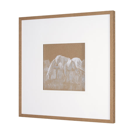 Duo I Horses by Mercana Studio a Framed Art Print Matted under Glass from Mercana - Luna Furniture