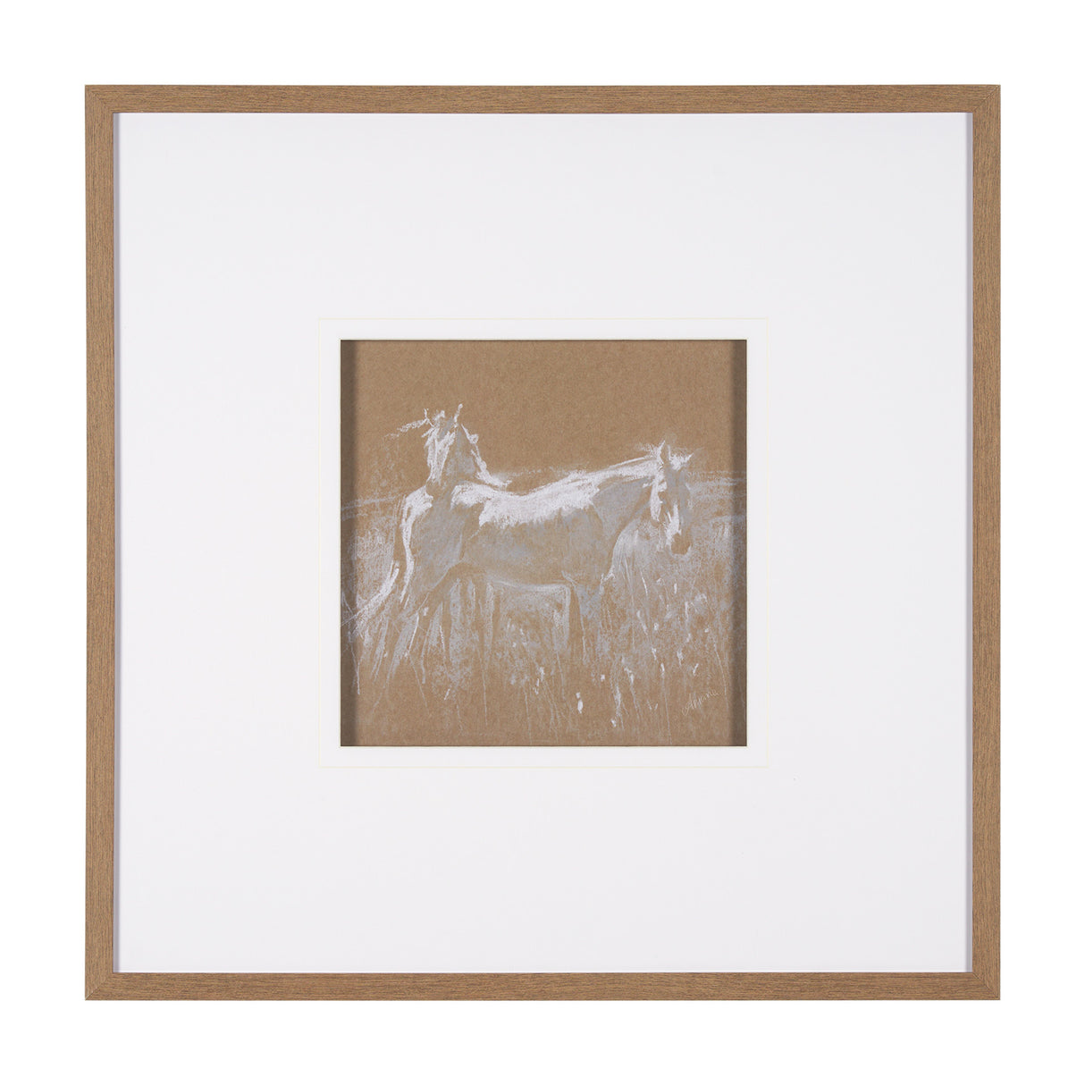 Duo II Horses by Mercana Studio a Framed Art Print Matted under Glass from Mercana - Luna Furniture