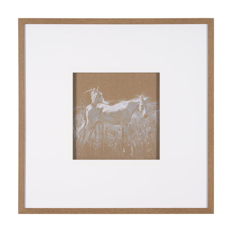 Duo II Horses by Mercana Studio a Framed Art Print Matted under Glass from Mercana - Luna Furniture