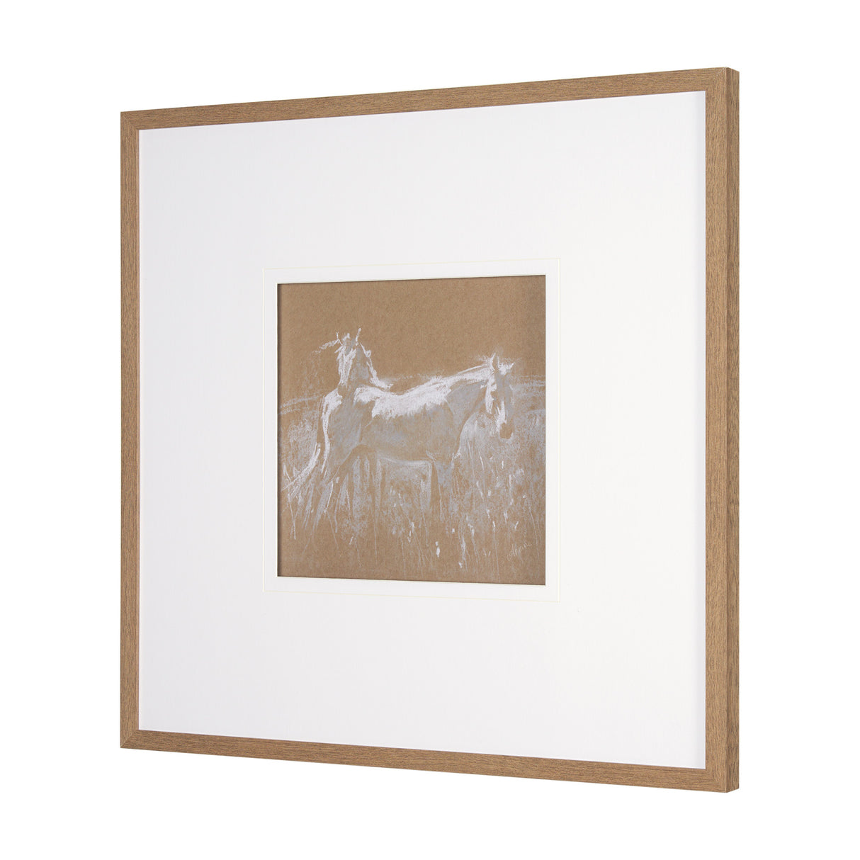 Duo II Horses by Mercana Studio a Framed Art Print Matted under Glass from Mercana - Luna Furniture