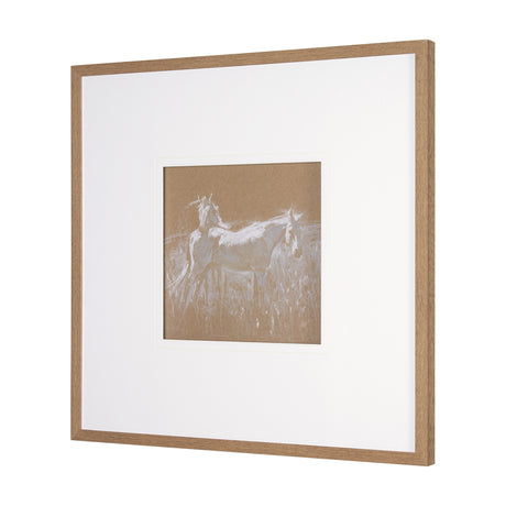 Duo II Horses by Mercana Studio a Framed Art Print Matted under Glass from Mercana - Luna Furniture