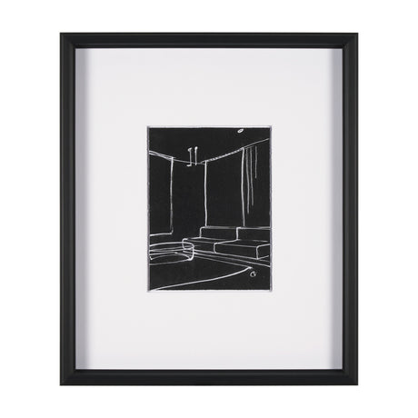 Interior Sketch I by Mercana Studio a Hand Embellished Framed Art Print Matted under Glass from Mercana - Luna Furniture