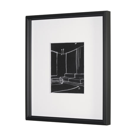 Interior Sketch I by Mercana Studio a Hand Embellished Framed Art Print Matted under Glass from Mercana - Luna Furniture