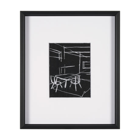 Interior Sketch III by Mercana Studio a Hand Embellished Framed Art Print Matted under Glass from Mercana - Luna Furniture