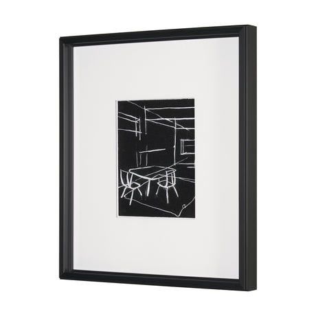 Interior Sketch III by Mercana Studio a Hand Embellished Framed Art Print Matted under Glass from Mercana - Luna Furniture