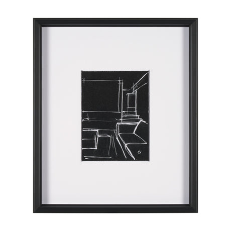 Interior Sketch IV by Mercana Studio a Hand Embellished Framed Art Print Matted under Glass from Mercana - Luna Furniture
