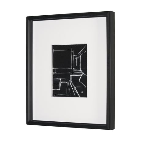 Interior Sketch IV by Mercana Studio a Hand Embellished Framed Art Print Matted under Glass from Mercana - Luna Furniture