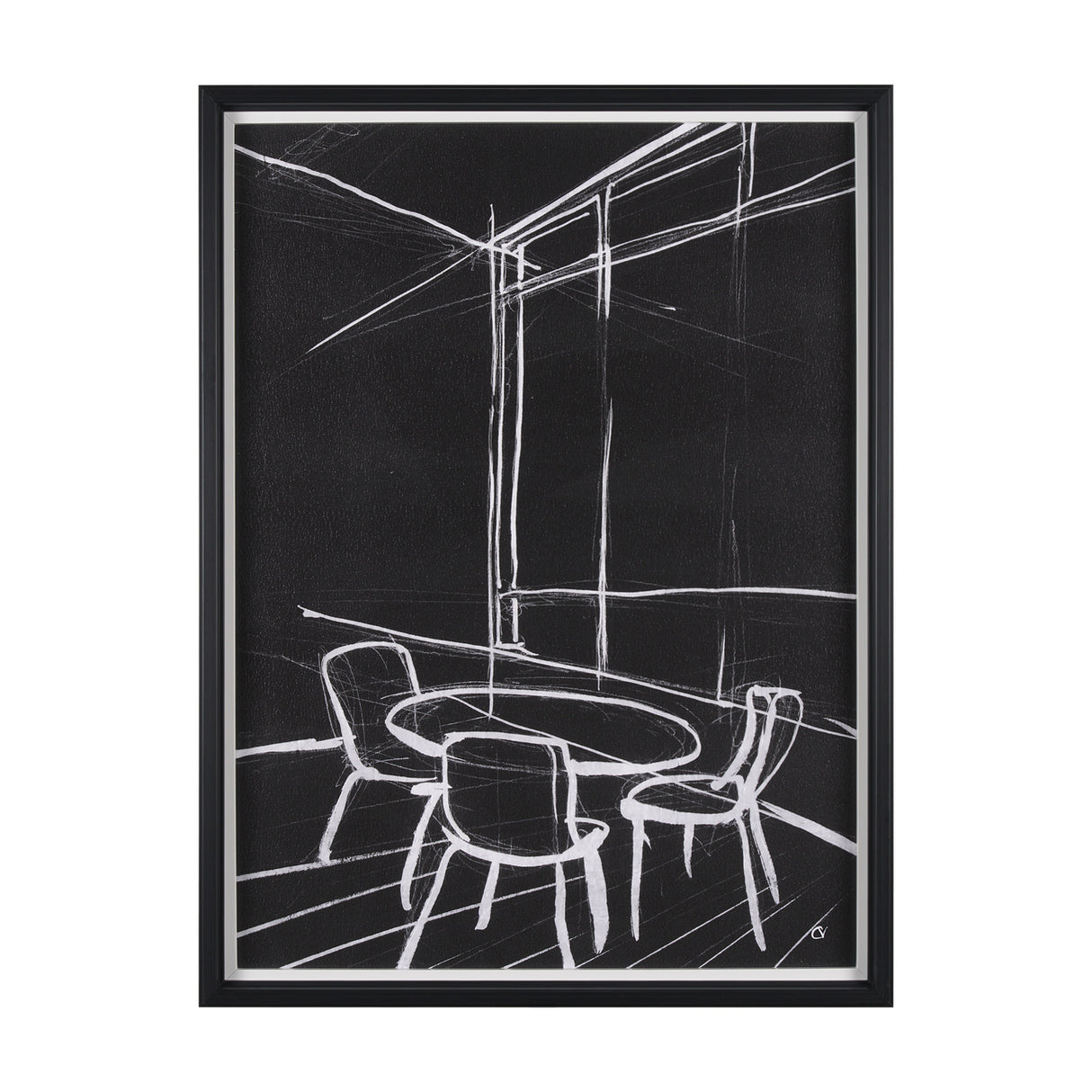 Interior Sketch VI by Mercana Studio a Hand Embellished Framed Art Print from Mercana - Luna Furniture