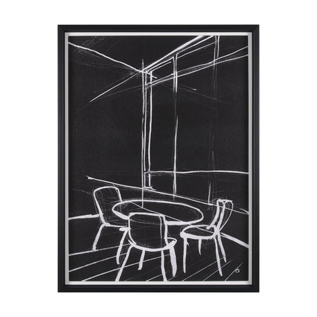 Interior Sketch VI by Mercana Studio a Hand Embellished Framed Art Print from Mercana - Luna Furniture