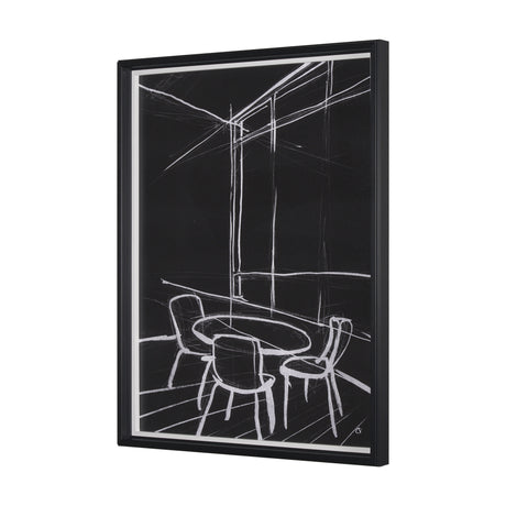 Interior Sketch VI by Mercana Studio a Hand Embellished Framed Art Print from Mercana - Luna Furniture