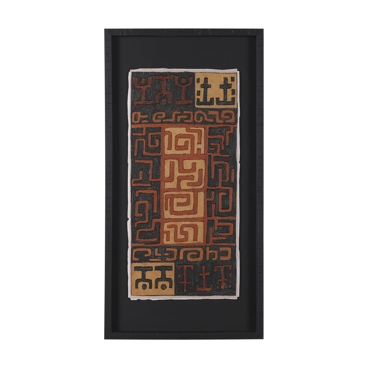 Mud Cloth Tapestry II by Mercana Studio a Hand Embellished Framed Art Print Matted under Glass from Mercana - Luna Furniture