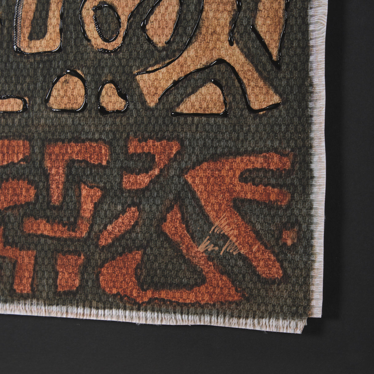 Mud Cloth Tapestry II by Mercana Studio a Hand Embellished Framed Art Print Matted under Glass from Mercana - Luna Furniture