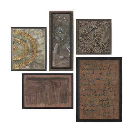 Ing (Set of 5) by Mercana Studio a Hand Embellished Framed Art Print from Mercana - Luna Furniture