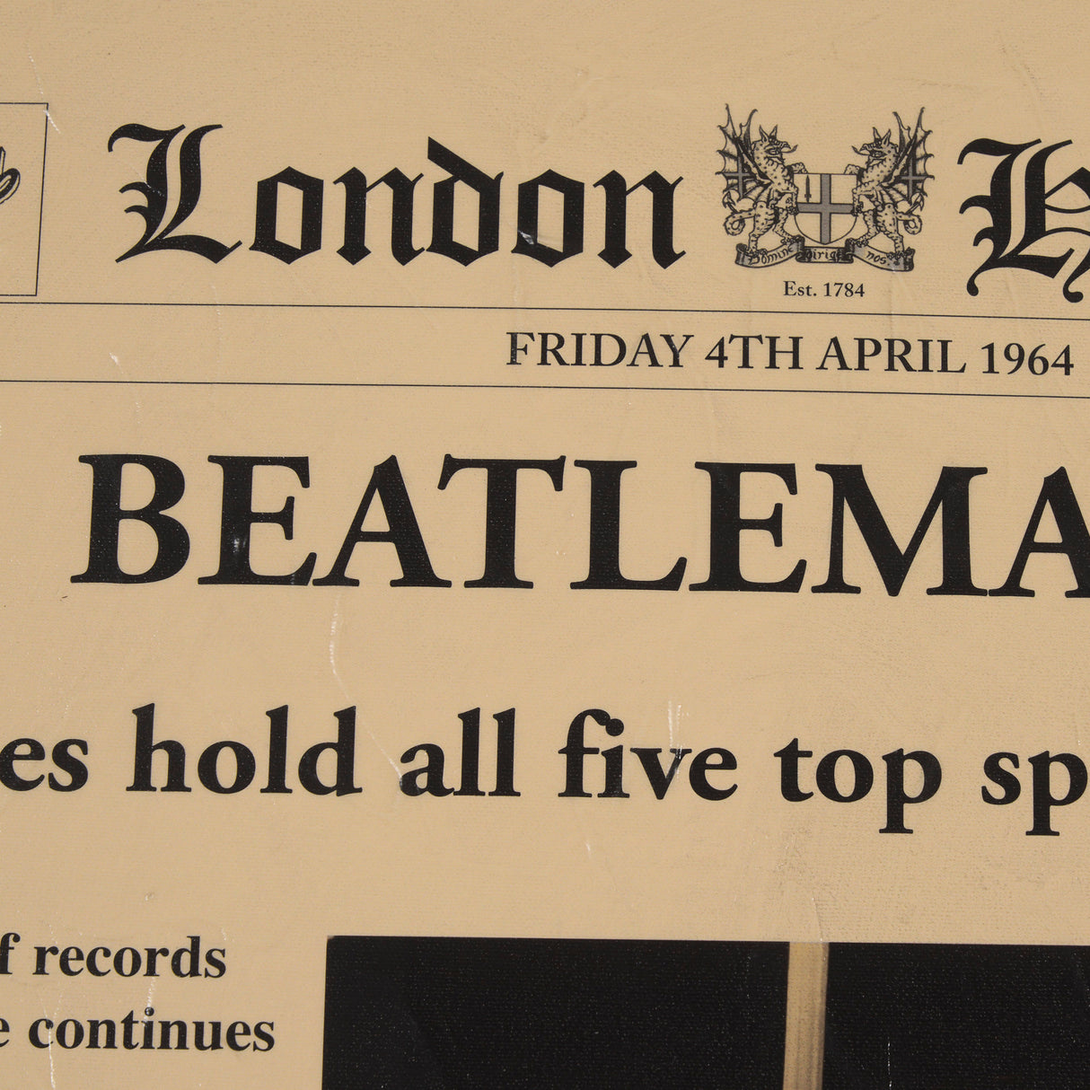 Beatlemania! by The Vintage Collection a Hand Embellished Framed Art Print Matted under Glass from Mercana - Luna Furniture