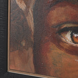 Mud Cloth Head Scarf I by Mercana Studio a Hand Embellished Textured Framed Canvas from Mercana - Luna Furniture