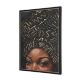 Mud Cloth Head Scarf II by Mercana Studio a Hand Embellished Textured Framed Canvas from Mercana - Luna Furniture