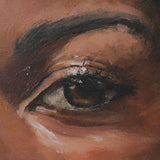 Mud Cloth Head Scarf II by Mercana Studio a Hand Embellished Textured Framed Canvas from Mercana - Luna Furniture
