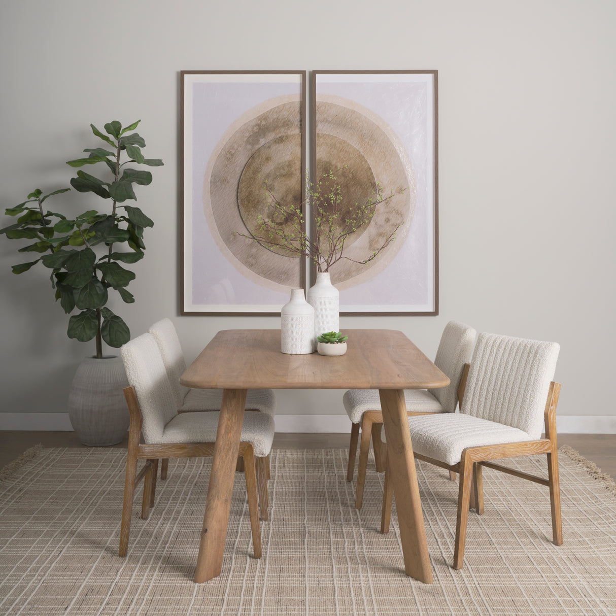 Welborn 84" Light Brown Wood Rectangular Dining Table from Mercana - Luna Furniture