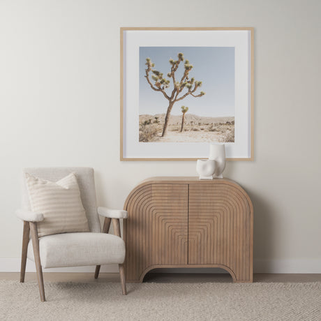 Sorina Reverse Fluted Light Brown Wood Accent Cabinet from Mercana - Luna Furniture