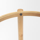 Weslyn Solid Light Brown Wood and Glass Top w/ Cane Side Table from Mercana - Luna Furniture