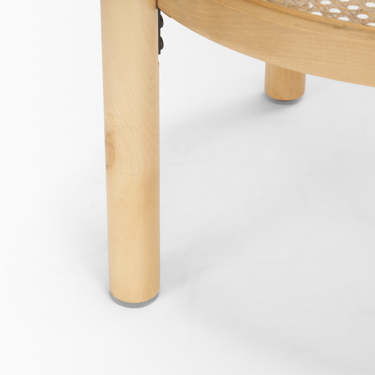 Weslyn Solid Light Brown Wood and Glass Top w/ Cane Side Table from Mercana - Luna Furniture