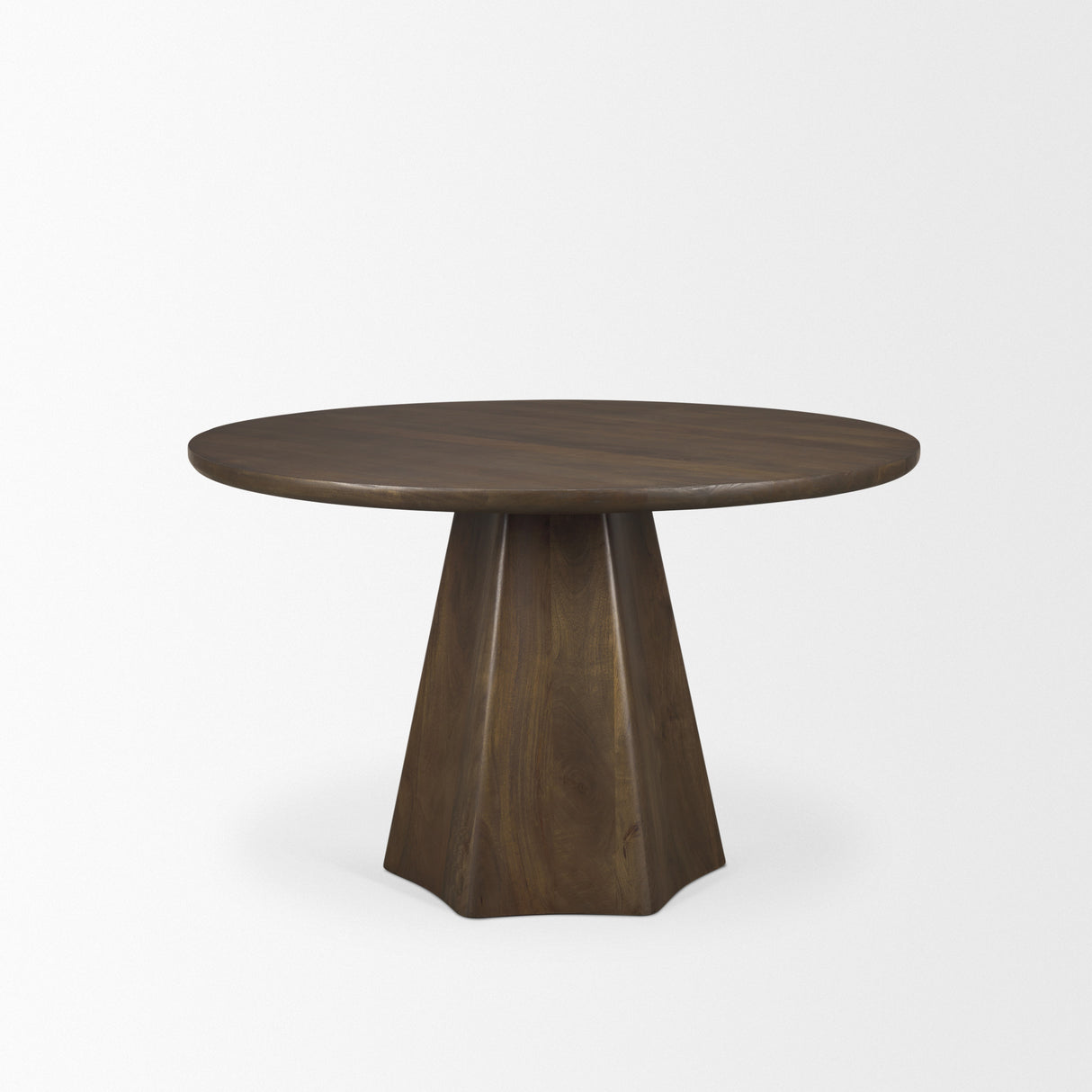 Jovani 48" Solid Dark Brown Mango Wood Round Dining Table from Mercana - Luna Furniture