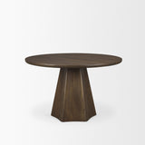 Jovani 48" Solid Dark Brown Mango Wood Round Dining Table from Mercana - Luna Furniture