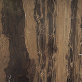 Jovia Brown Mango Wood W/ Cappuccino Marble Round Side Table from Mercana - Luna Furniture