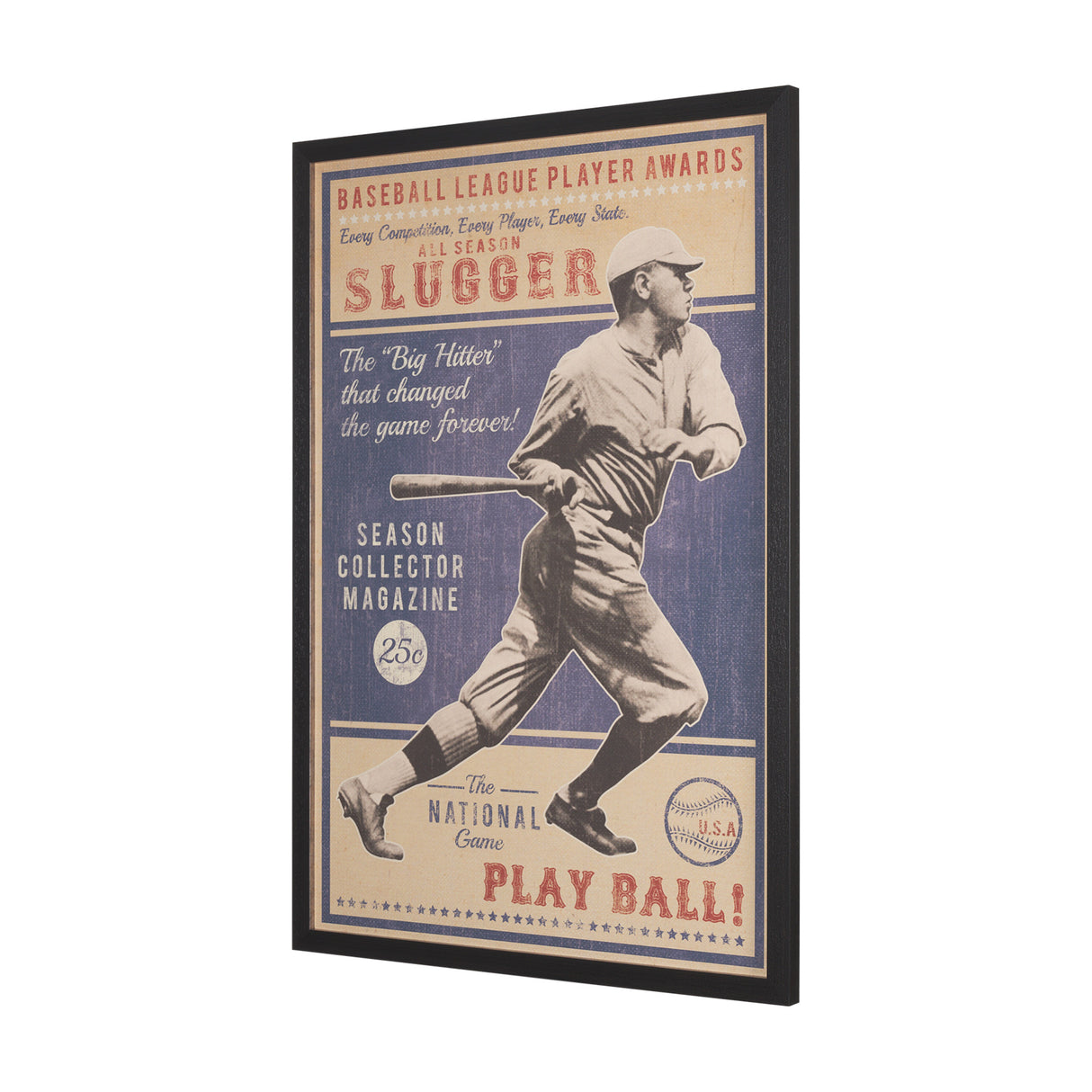 Play Ball by The Vintage Collection a Hand Embellished Framed Art Print from Mercana - Luna Furniture