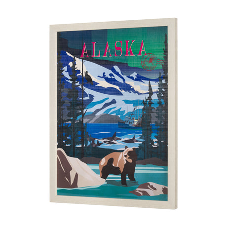 Alaska Go USA (L) by Mercana Studio a Hand Embellished Decograph Framed Art Print from Mercana - Luna Furniture