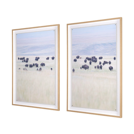 Grazing Herd (Set of 2) by Chad Mackay a Framed Photo Art Print Matted under Glass from Mercana - Luna Furniture