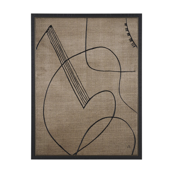 Cello Music by Mercana Studio a Hand Embellished Textured Canvas