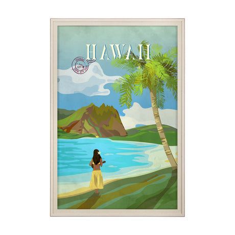 Hawaii Go USA (XL) by Mercana Studio a Hand Embellished Decograph Framed Art Print under Glass from Mercana - Luna Furniture
