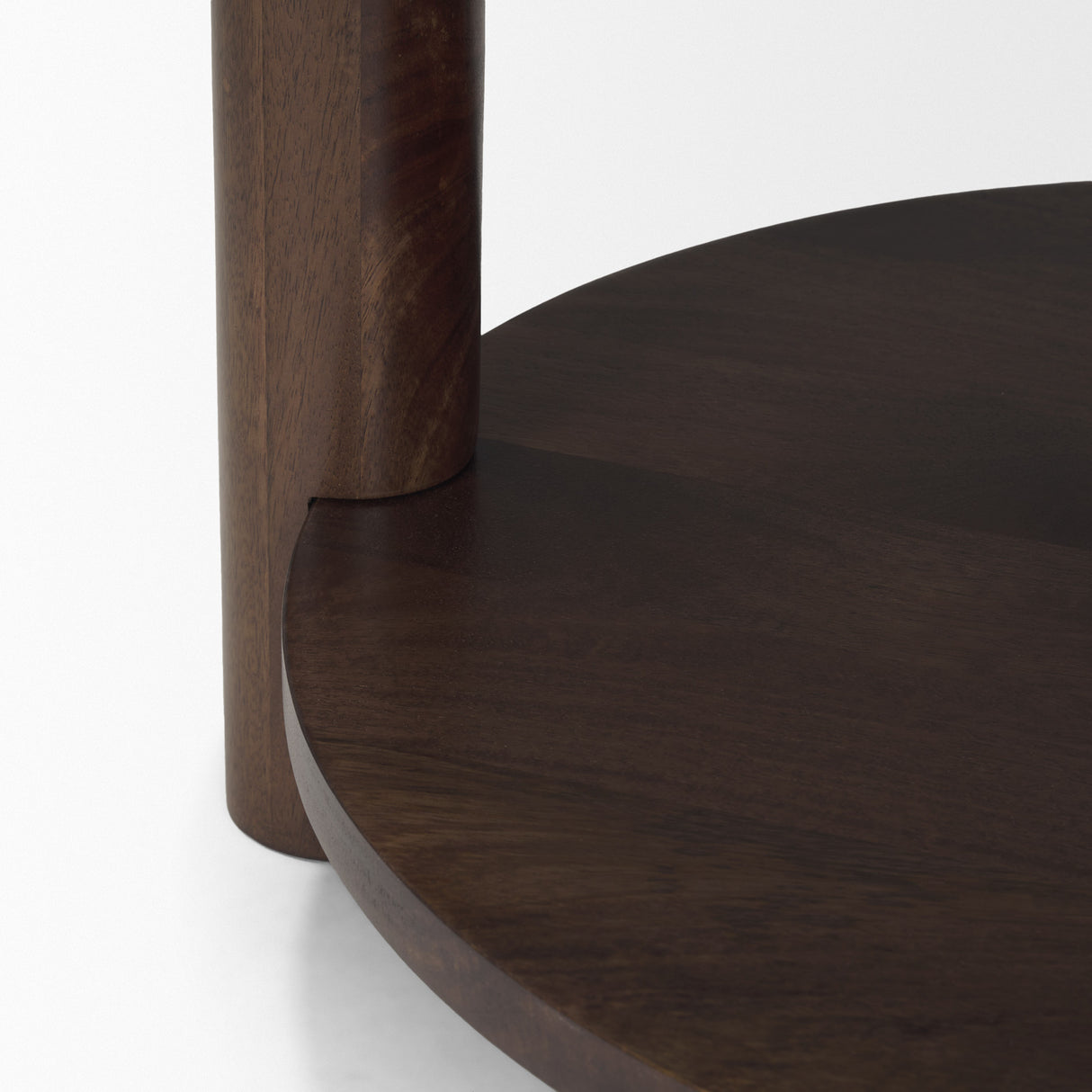 Jovia Brown Mango Wood W/ Cappuccino Marble Round Side Table from Mercana - Luna Furniture