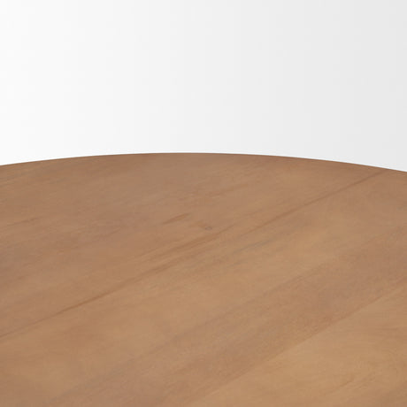 Jovani 60" Solid Light Brown Mango Wood Round Dining Table from Mercana - Luna Furniture