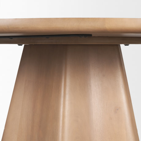 Jovani 60" Solid Light Brown Mango Wood Round Dining Table from Mercana - Luna Furniture