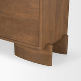 Jonan Medium Brown Wood w/ Dark Aged Brass 2 Door 3 Drawer Sideboard from Mercana - Luna Furniture