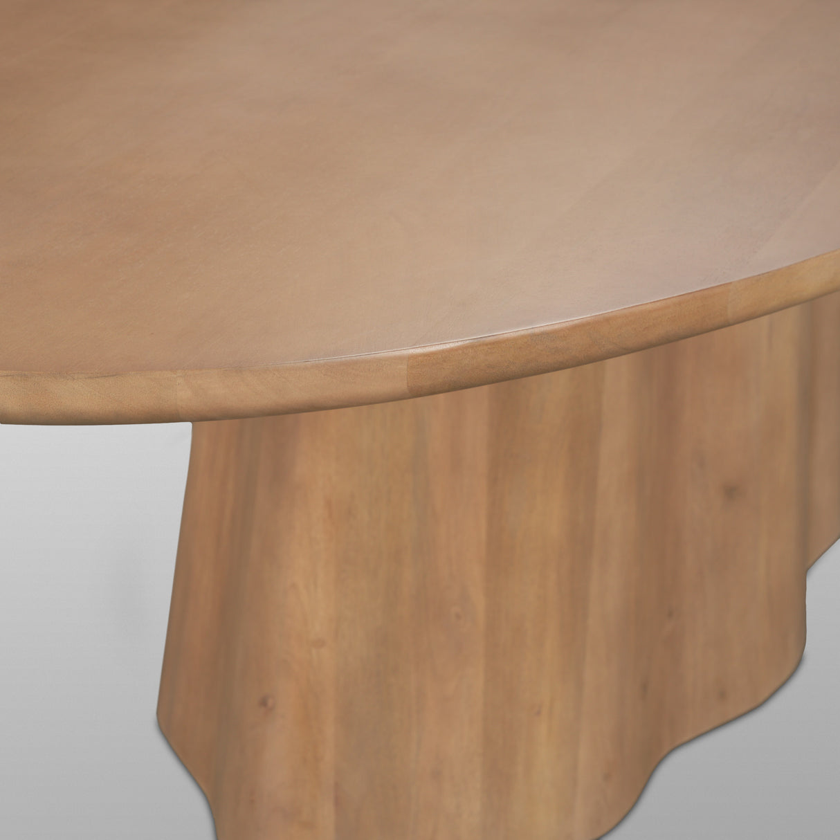 Jovani 94" Solid Light Brown Mango Wood Oval Dining Table from Mercana - Luna Furniture