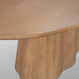 Jovani 94" Solid Light Brown Mango Wood Oval Dining Table from Mercana - Luna Furniture