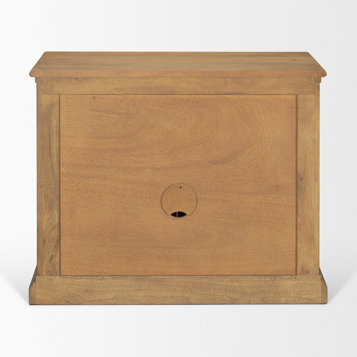 Baron Light Brown Solid Wood w/ Gunmetal Knobs 2-Door Accent Cabinet from Mercana - Luna Furniture