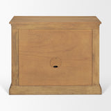 Baron Light Brown Solid Wood w/ Gunmetal Knobs 2-Door Accent Cabinet from Mercana - Luna Furniture