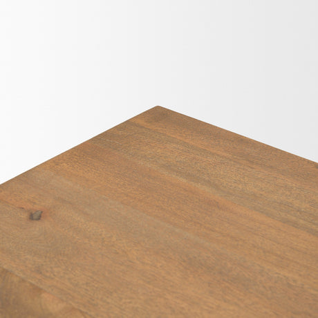 Baron Light Brown Solid Wood w/ Gunmetal Knobs 2-Door Accent Cabinet from Mercana - Luna Furniture