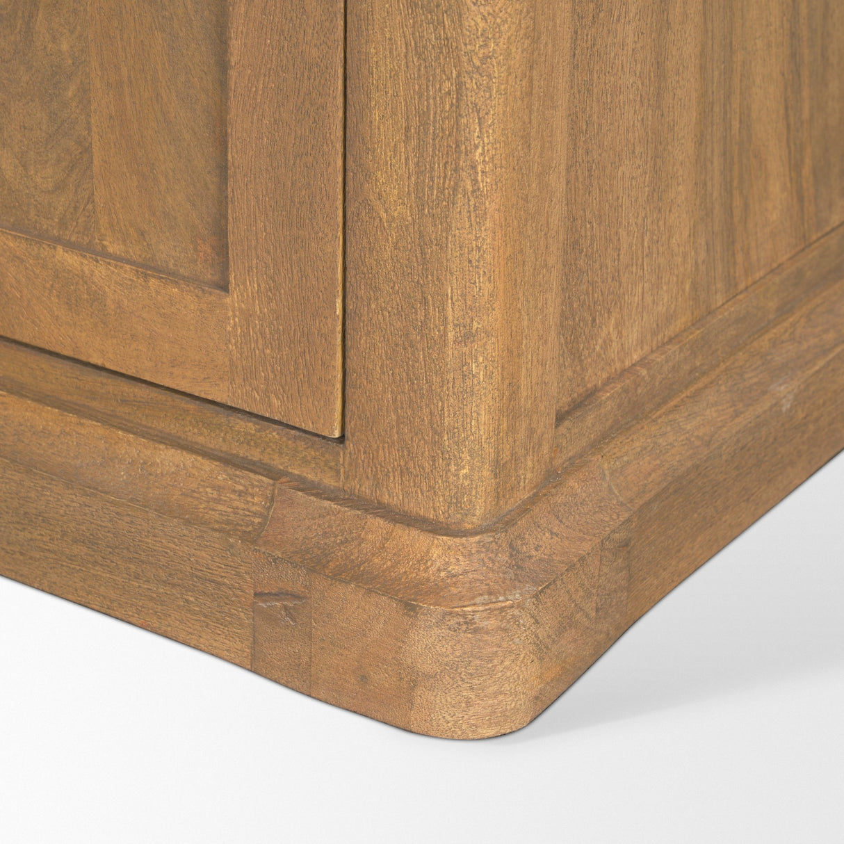 Baron Light Brown Solid Wood w/ Gunmetal Knobs 2-Door Accent Cabinet from Mercana - Luna Furniture