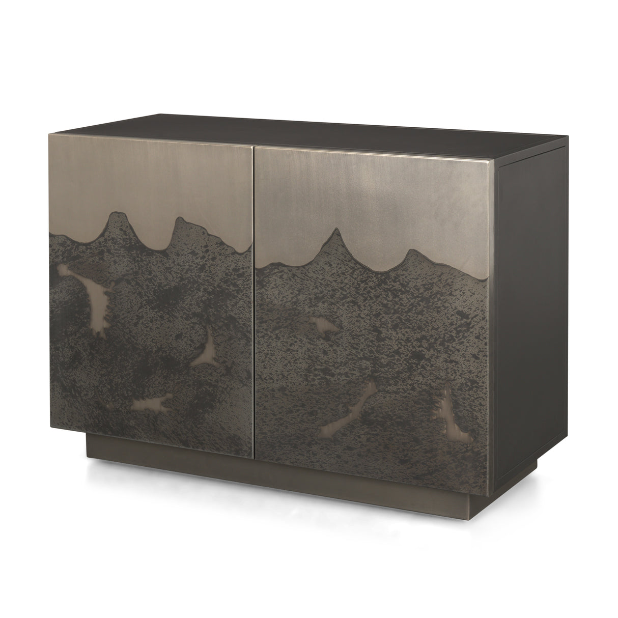 Roxdale Acid Washed Iron Metal Accent Cabinet from Mercana - Luna Furniture