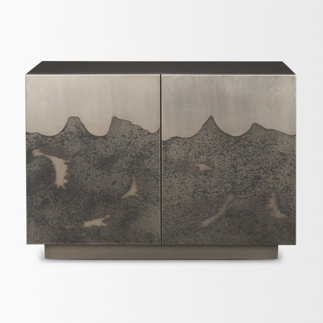 Roxdale Acid Washed Iron Metal Accent Cabinet from Mercana - Luna Furniture