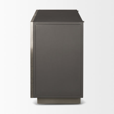 Roxdale Acid Washed Iron Metal Accent Cabinet from Mercana - Luna Furniture