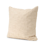 Jacory Cream Checker Textured Decorative Square Pillow Cover from Mercana - Luna Furniture