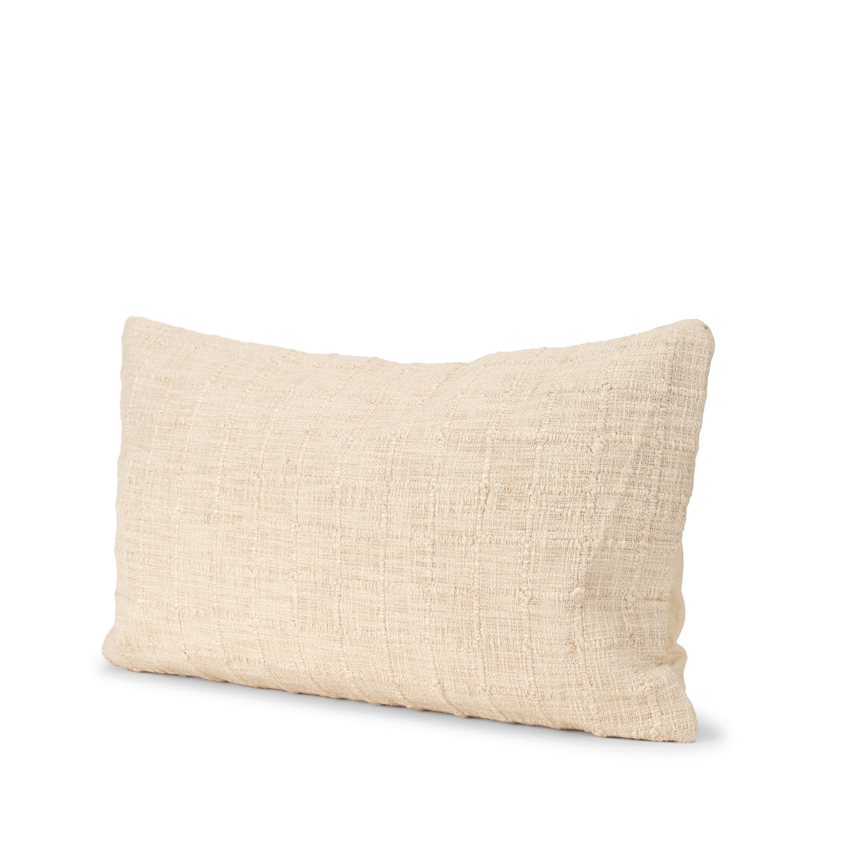 Jacory Cream Checker Textured Decorative Lumbar Pillow Cover from Mercana - Luna Furniture