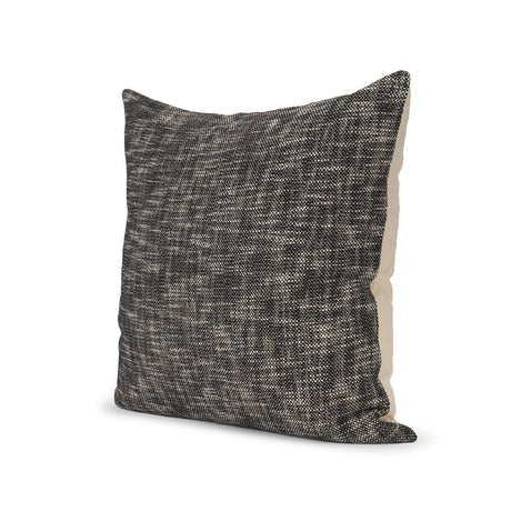 Jalia Cream and Black Cotton Decorative Square Pillow Cover from Mercana - Luna Furniture