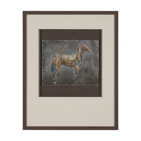 Mosaic Horse II by Mercana Studio a Hand Embellished Framed Art Print Matted under Glass from Mercana - Luna Furniture